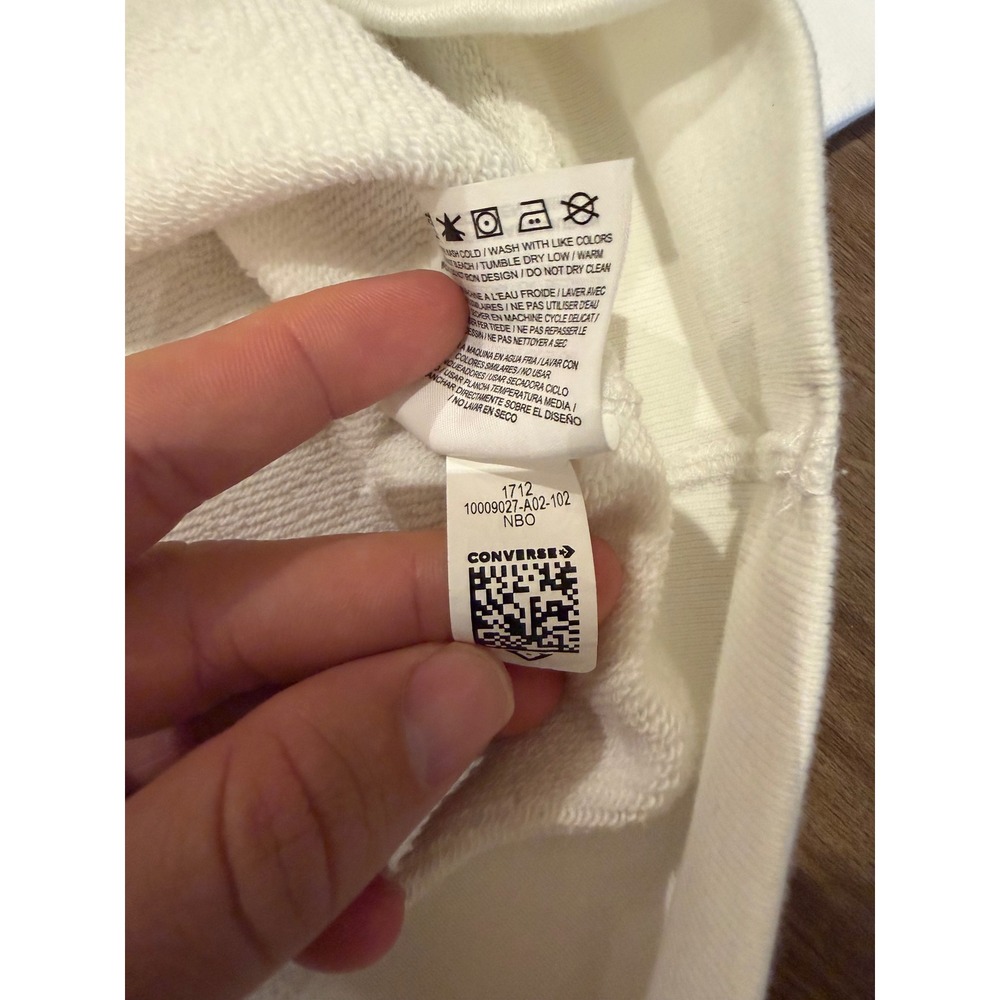 Converse Sweatshirt Men XL White Golf le Fleur Flower Logo Crewneck 10009027-A02 - Picture 5 of 7